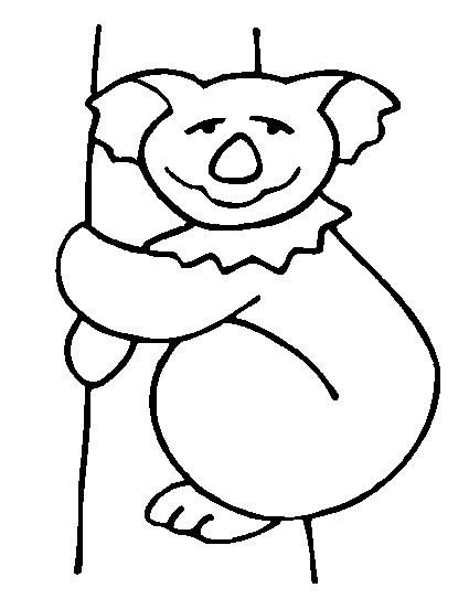 Plansa de colorat cu Koala 10 2
